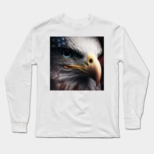 USA, Bald Eagle, America, American Flag, Long Sleeve T-Shirt